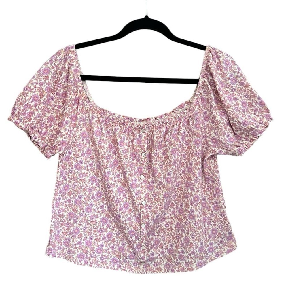 New American Eagle Floral Top Size Small